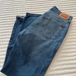 Levi's 501 Straight Leg Blue Denim Jeans